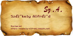 Székely Alfréd névjegykártya